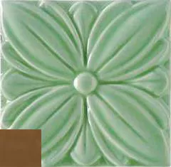 Декор Ceramica Grazia Listelli Tozz. Alloro Pepe, 6.5x6.5, под обои, коричневый, глянцевый
