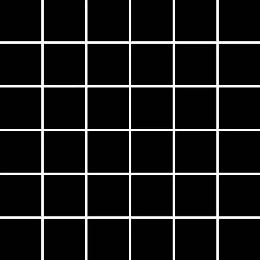 Мозаика Paradyz Albir Nero Mozaika Prasowana K., 29.8x29.8, моноколор, чёрная, матовая