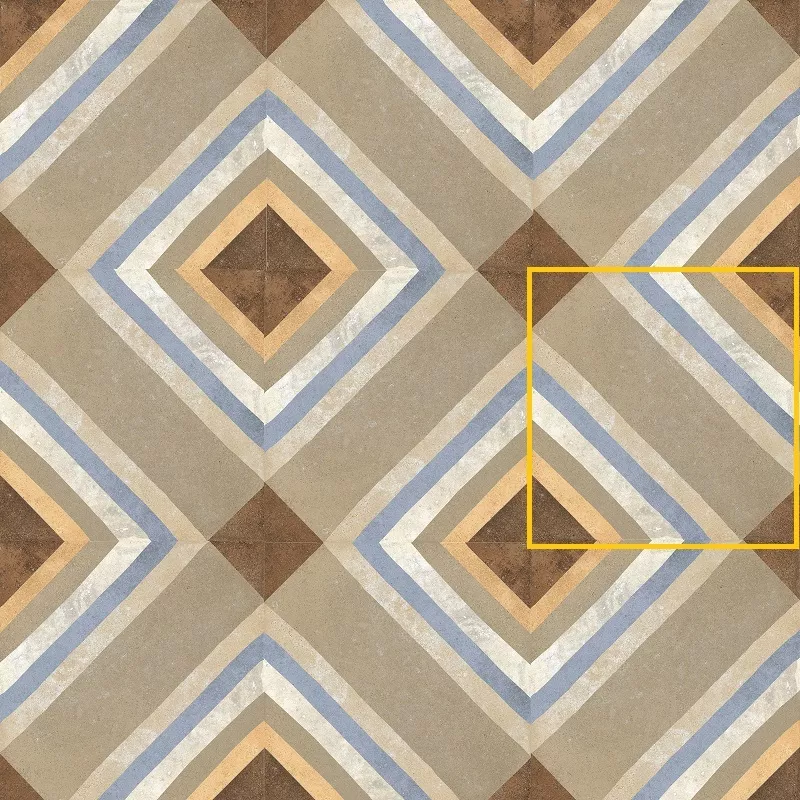 Керамогранит RHS-Rondine Swing Multicolor 04 Beige, 20x20, под бетон, мультиколор, матовый