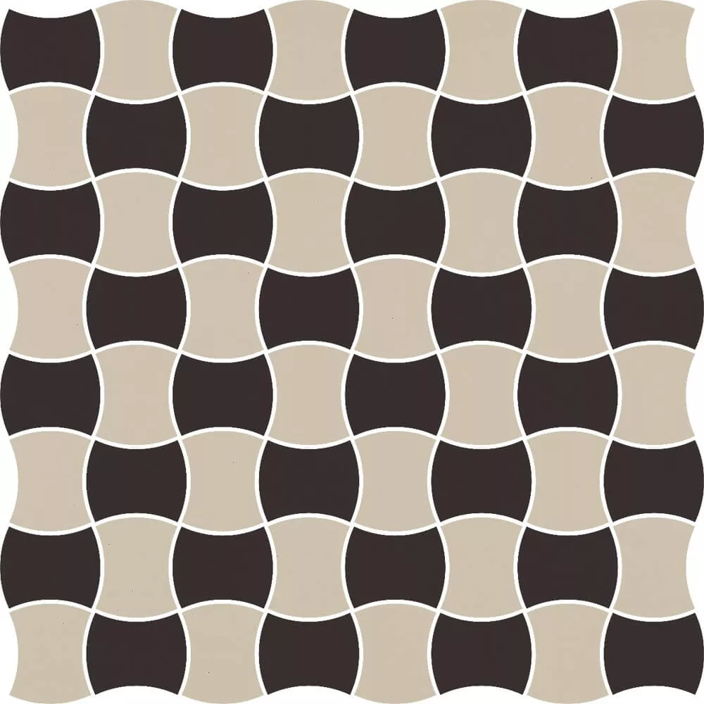 Мозаика Paradyz Modernizm Nero Mozaika Prasowana Mix C, 30.86x30.86, моноколор, мультиколор, матовая