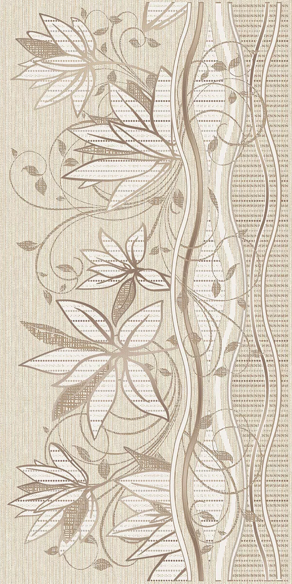 Декор Azori Romanico Flora, 31.5x63, под обои, бежевый, матовый
