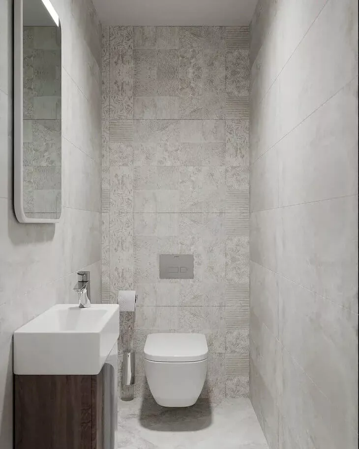 Настенная плитка Metropol Iconic Avorio, 30x90, под бетон, белая, матовая