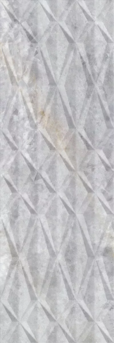 Настенная плитка Saloni Hermes Arc Azul, 40x120, под оникс, серая, рельефная