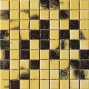 Мозаика Ceramica Grazia Listelli Mosaico  Oro/Peltro, 30x30, моноколор, жёлтая, глянцевая