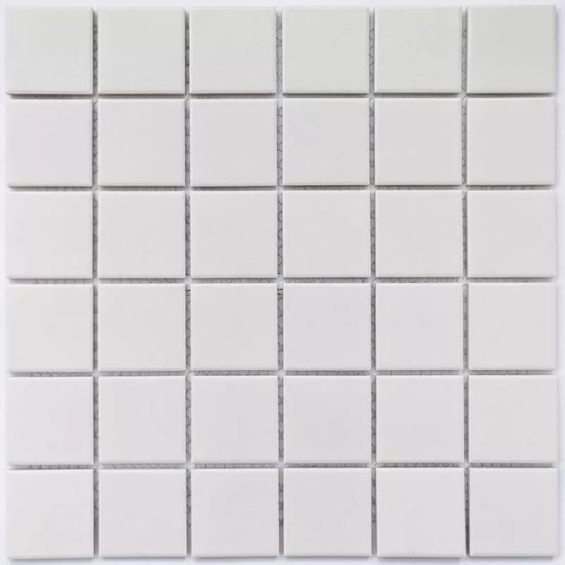 Мозаика Bonaparte Mosaics Arene White, 30.6x30.6, моноколор, белая, противоскользящая