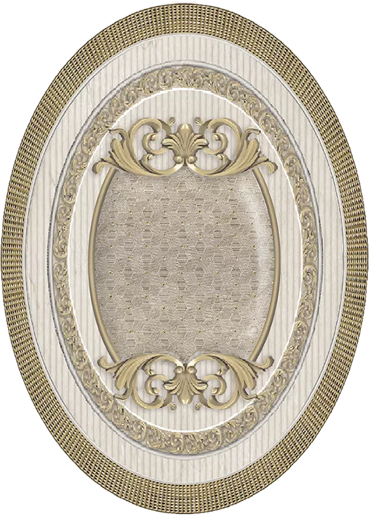 Вставка El Molino Venecia Oro-Beige Medallon, 10x14, под обои, бежевая, матовая