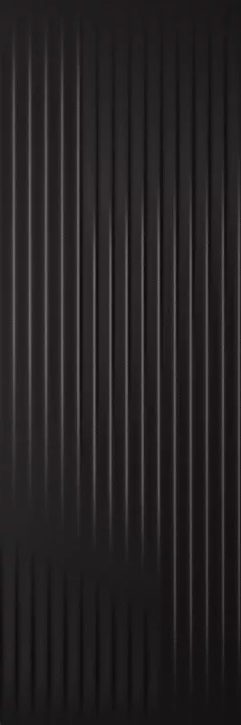 Настенная плитка Paradyz Cold Princess Black, 39.8x119.8, моноколор, чёрная, фактурная
