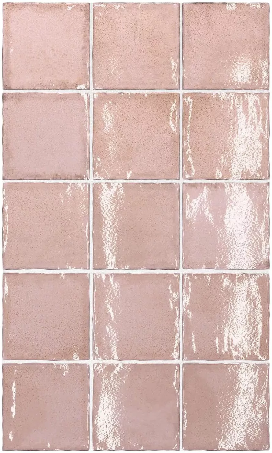 Настенная плитка Equipe Altea Dusty Pink, 10x10, под майолику, розовая, глянцевая
