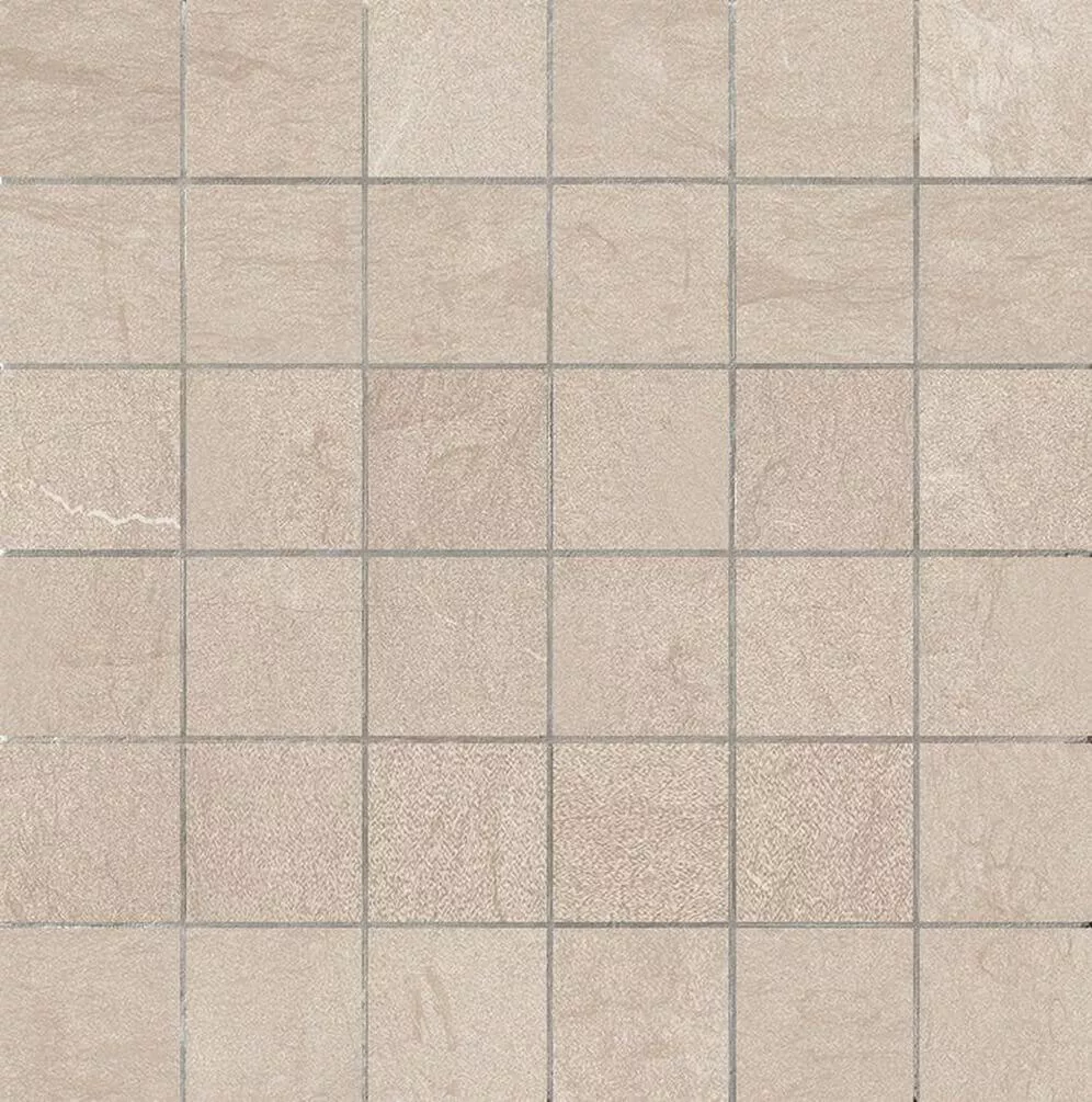 Мозаика Vallelunga Foussana Mosaico Sand, 30x30, под камень, бежевая, лаппатированная