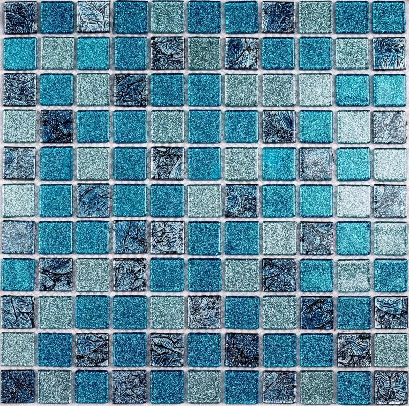 Мозаика Bonaparte Mosaics Breeze, 30x30, моноколор, голубая, глянцевая
