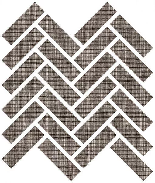 Мозаика Sant'Agostino Tailorart Spina Brown, 30x30, под текстиль, коричневая, матовая