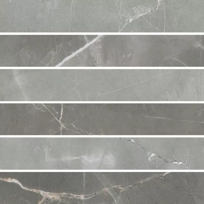 Мозаика Cerim Timeless Amani Grey 3D Mosaico  Luc, 30x30, под мрамор, серая, глянцевая