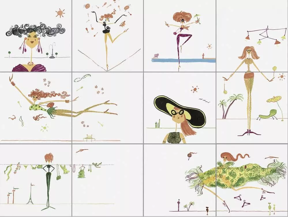 Декор Bardelli Mad, 20x20, с рисунком, мультиколор, матовый