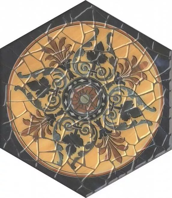 Декор Kerama Marazzi Парк Гуэля HGD/A385/SG2700L, 29x33.4, флора, мультиколор, лаппатированный