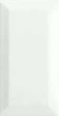 Настенная плитка Adex Neri Biselado PB Blanco Z, 7.5x15, метро/кабанчик, белая, глянцевая