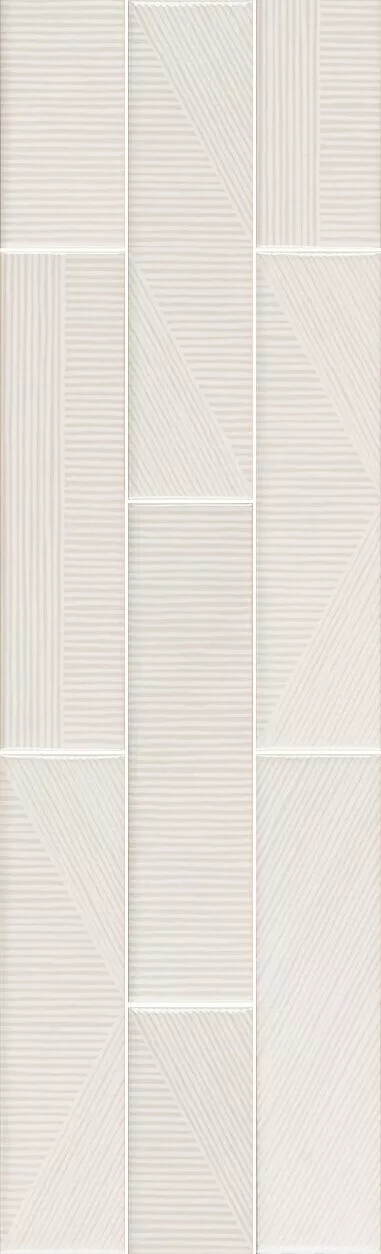 Настенная плитка Sant'Agostino Decorline Stripebrick White, 7.3x30, моноколор, белая, полированная