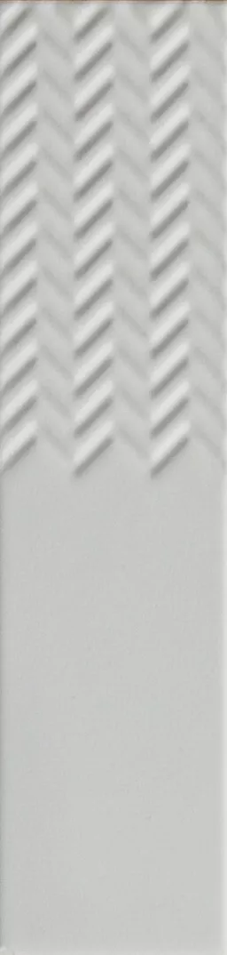 Настенная плитка 41zero42 Biscuit Waves Bianco, 5x20, моноколор, серая, матовая