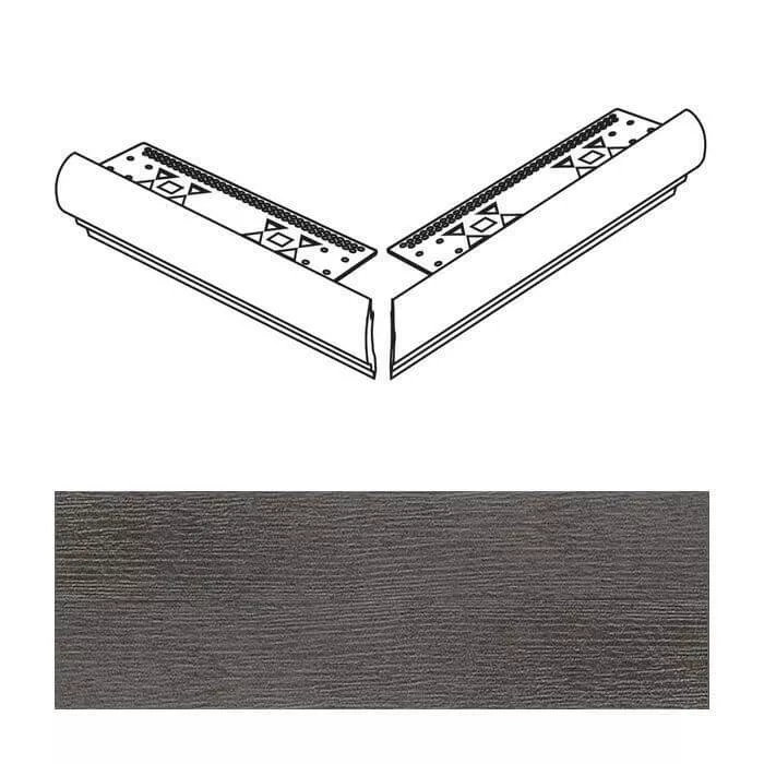 Спецэлемент Cavalli Rinascimento Angolo Toro Con Lamina Ebano Rett, 4x33.3, под дерево, чёрный, матовый