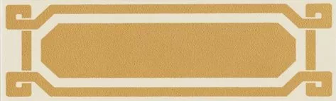 Бордюр Ceramica Grazia Old England Listello ED Leeds, 6x20, орнамент, оранжевый, матовый