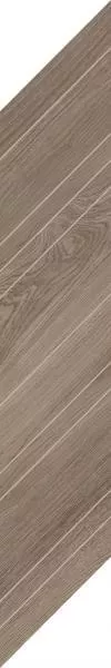 Декор Paradyz Wildland Naturale Chevron Prawy, 14.8x88.8, под дерево, коричневый, матовый