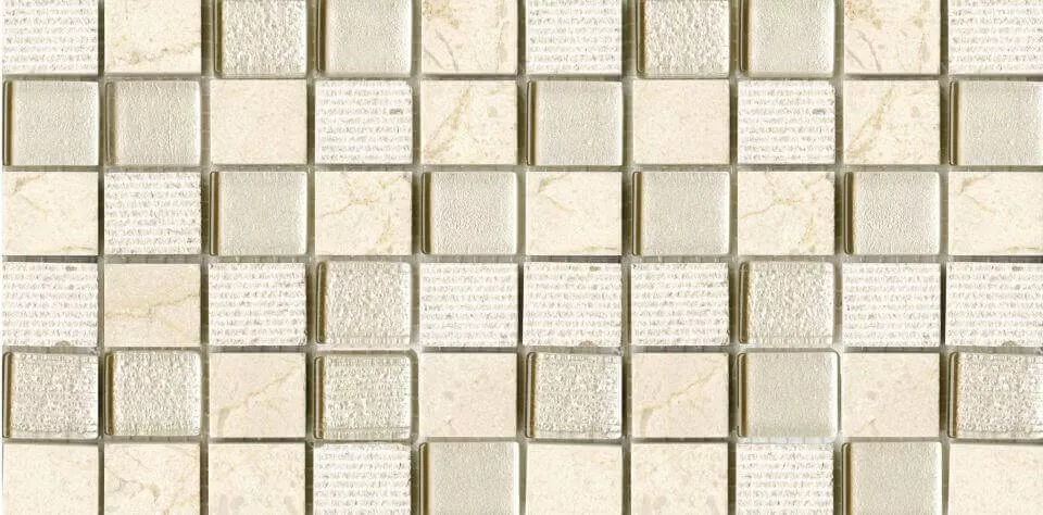 Мозаика L'antic Colonial Time Texture Cream  G-518, 28.5x29.5, под камень, бежевая, глянцевая