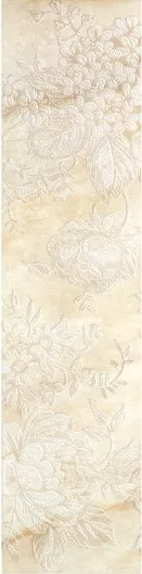 Бордюр Supergres Selection List. Rose Caravaggio, 9.5x40, под обои, бежевый, глянцевый