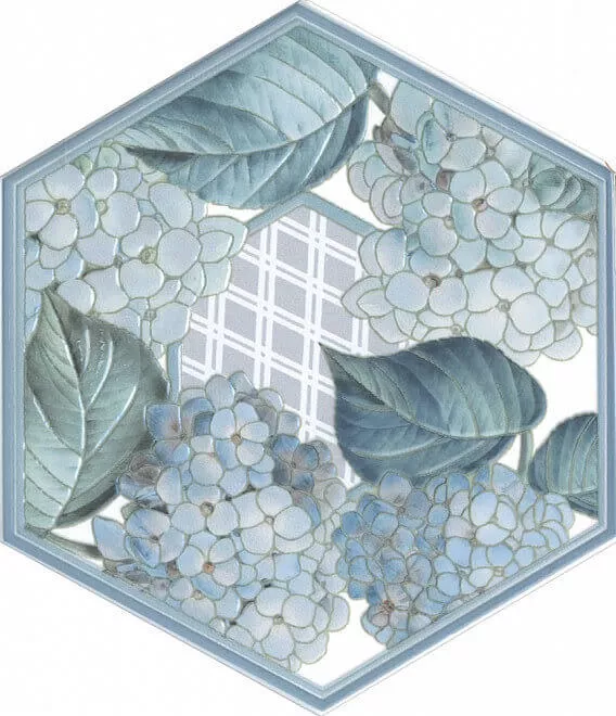 Декор Kerama Marazzi Аньет HGD\A298\24001 матовый, 20x23.1, флора, белый, матовый