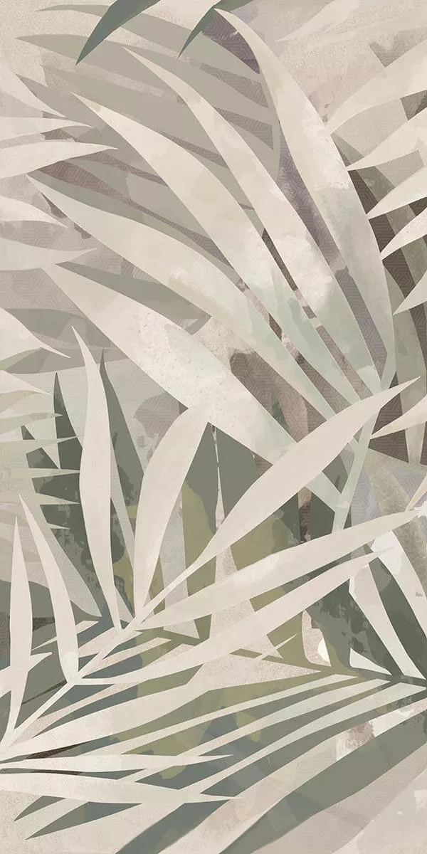 Декор Azori Desert Oasis 1, 31.5x63, флора, зелёный, матовый