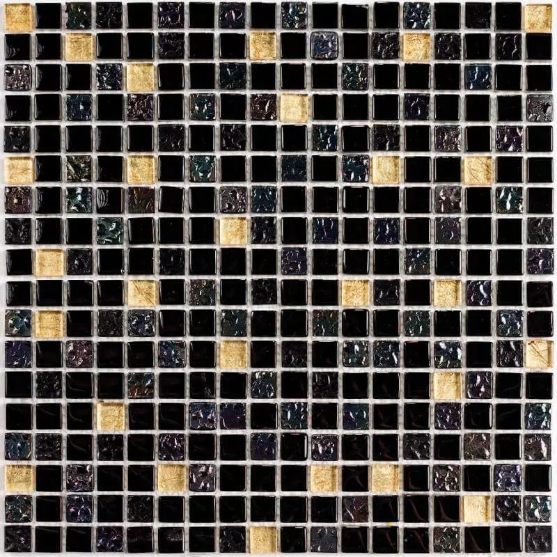 Мозаика Bonaparte Mosaics Classik Night, 30x30, моноколор, чёрная, глянцевая