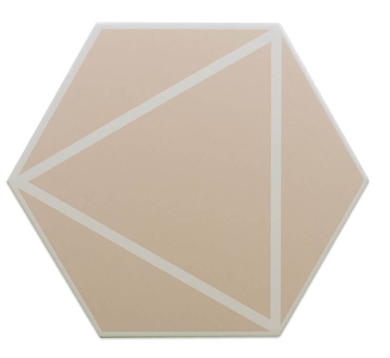 Керамогранит DNA Tiles Fancy Lines Cafe, 20x23, геометрия, бежевый, матовый