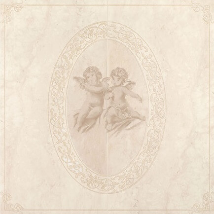 Панно Supergres Selection Santacaterina Cherubini, 80x80, под обои, бежевое, глянцевое