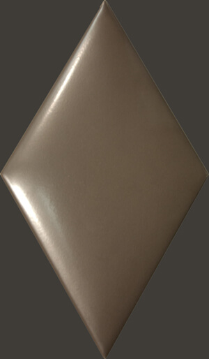 Настенная плитка Tonalite Cushion Satin Tufo, 14.3x24.7, под металл, коричневая, матовая