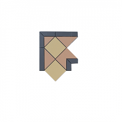 Угловой элемент Keramark Павловск Горчичный, 18.1x18.1, моноколор, бежевый, матовый