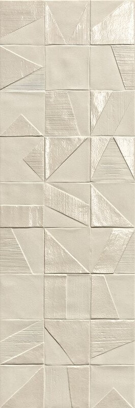 Декор FAP Ceramiche Mat & More Domino Beige, 25x75, геометрия, бежевый, матовый