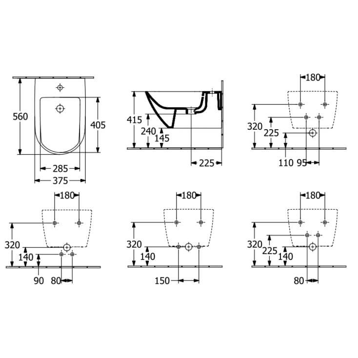Биде подвесное Villeroy & Boch Subway 3.0 44700001