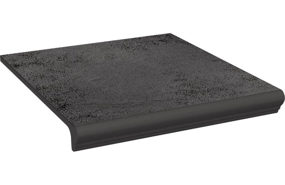 Ступень Paradyz Semir Grafit Cтруктурная, 30x33, под камень, серая, матовая