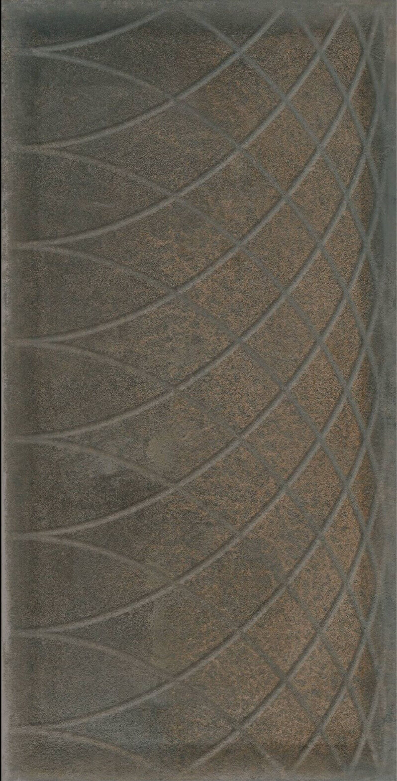 Настенная плитка Atlantic Tiles Serra Curves Oxide Brown, 45x90, под штукатурку, коричневая, матовая