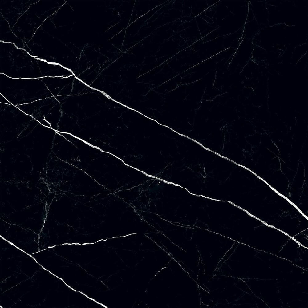 Керамогранит Tubadzin Black Pulpis, 119.8x119.8, под мрамор, чёрный, полированный