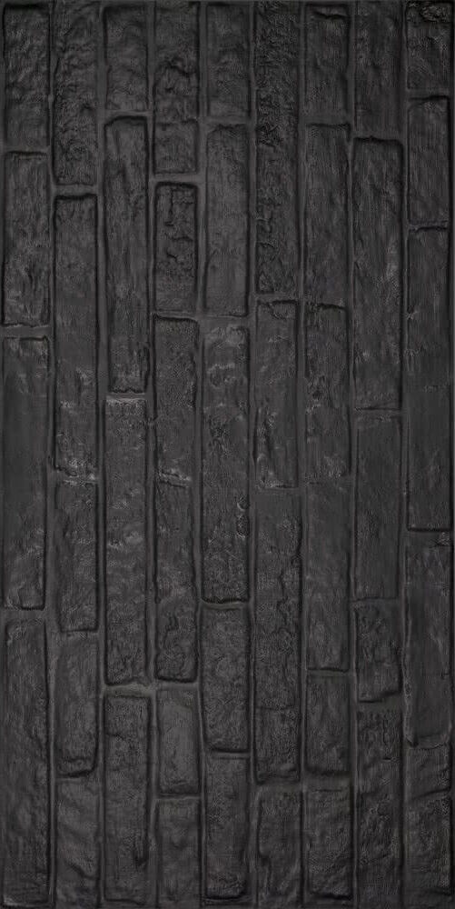 Керамогранит ABK Do Up Street Black Matt Rett, 60x120, под кирпич, чёрный, матовый