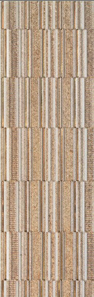 Декор Porcelanite Dos Serie 7514 Decor Beige Lineal Living, 25x75, геометрия, бронзовый, матовый