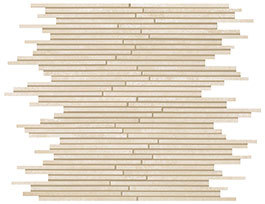 Мозаика FAP Ceramiche Evoque Tratto Beige Mosaico, 30.5x30.5, под камень, бежевая, глянцевая