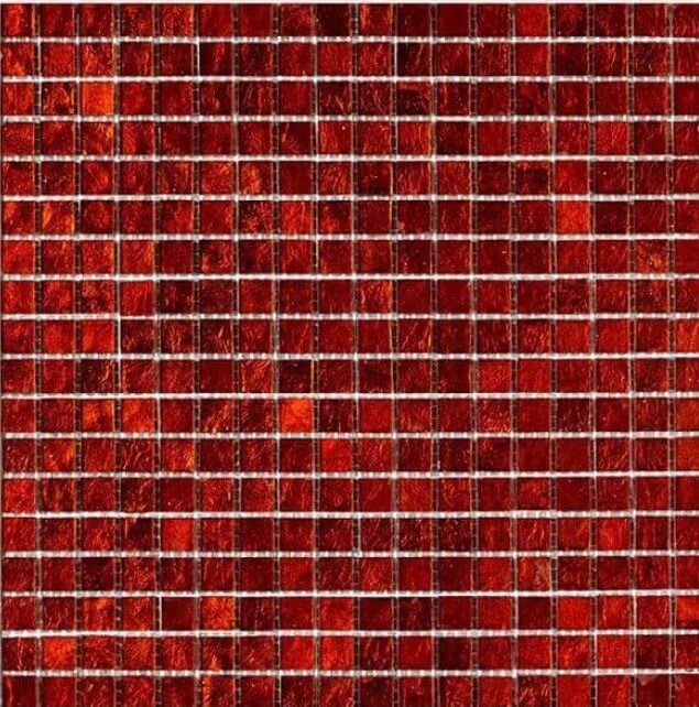 Мозаика Art & Natura Murano Specchio MS24, 30x30, под металл, красная, глянцевая