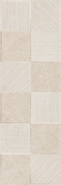 Декор Ragno Eterna Blanco Struttura Quadro 3D rett., 30x90, под камень, бежевый, матовый