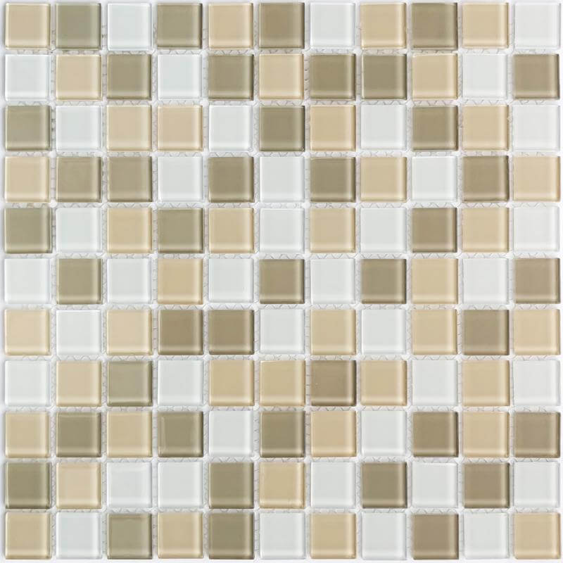 Мозаика Bonaparte Mosaics Raf Coffee, 30x30, моноколор, бежевая, глянцевая