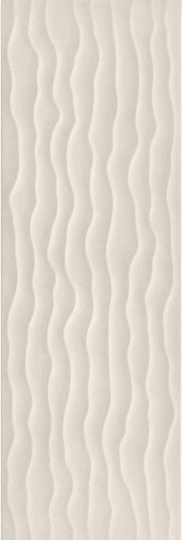 Настенная плитка Ragno Rewind Struttura Vanilla, 25x76, под бетон, белая, матовая