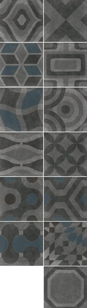 Декор Memory Of Cerim Decor Liberty Noir, 20x20, под бетон, серый, матовый