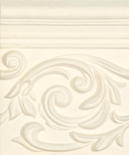Бордюр APE Vintage Decor Poesia Ivory, 15x17.8, орнамент, бежевый, глянцевый