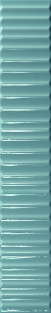 Настенная плитка Vilar Albaro Tokyo Ocean, 5x30, моноколор, голубая, глянцевая