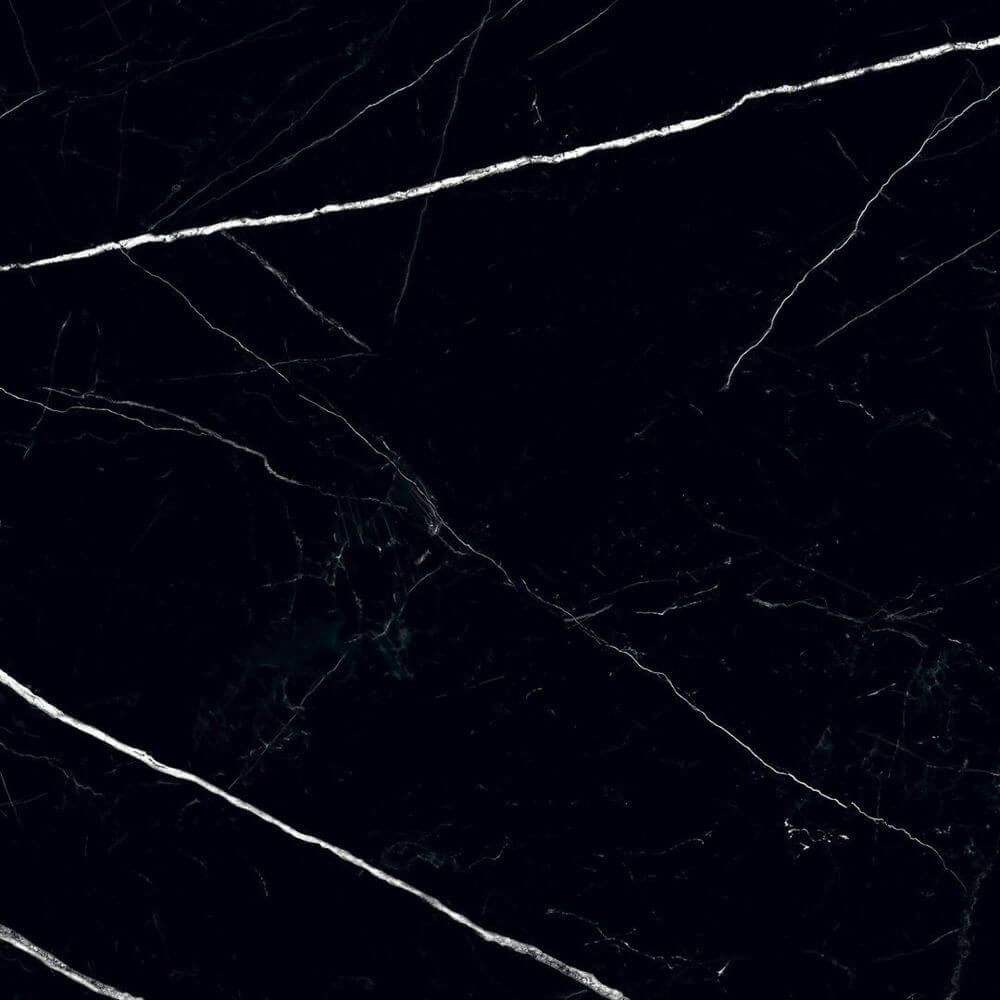 Керамогранит Tubadzin Black Pulpis, 59.8x59.8, под мрамор, чёрный, полированный