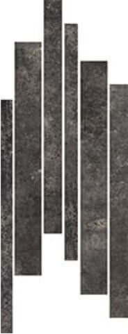 Декор Artifact of Cerim Worked Charcoal List Sfal, 21x40, под камень, чёрный, матовый